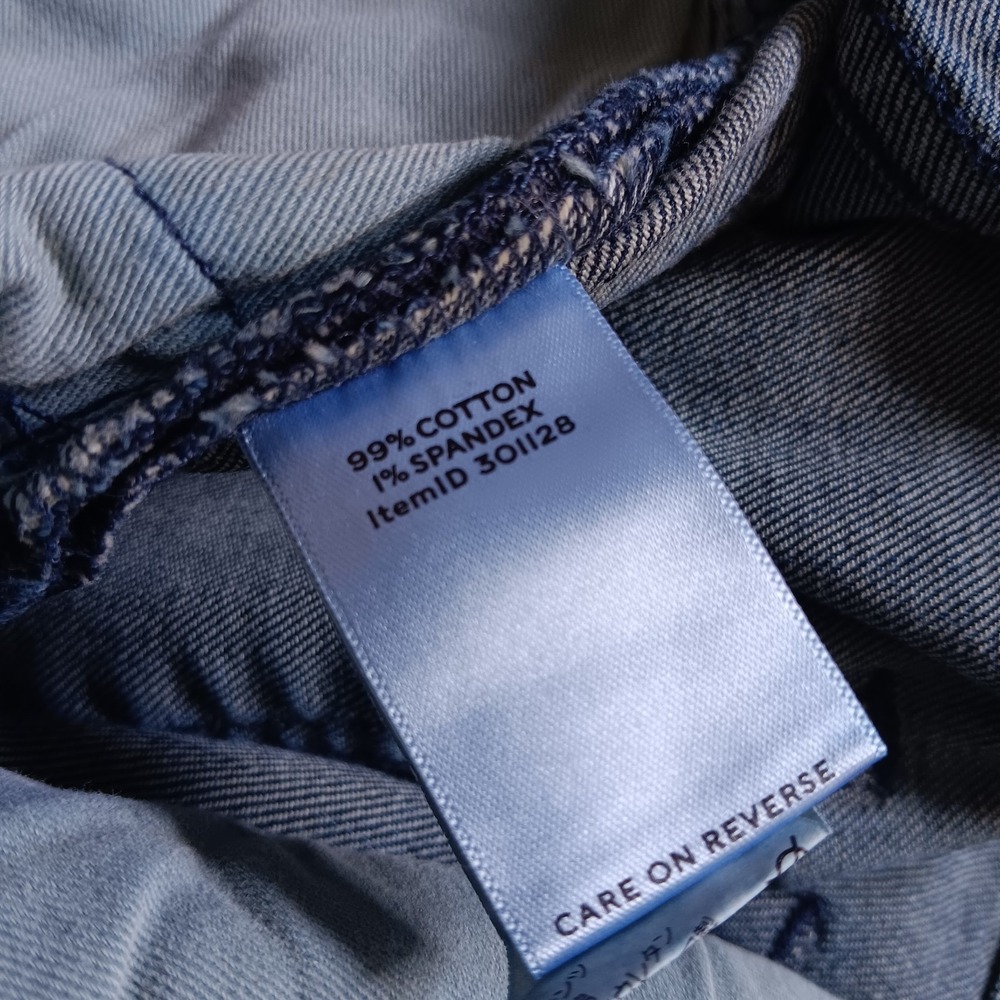L.L.Bean Signature Jeans Men 30x29 Blue Cotton Denim Straight Slim Faded Stretch - Picture 5 of 11